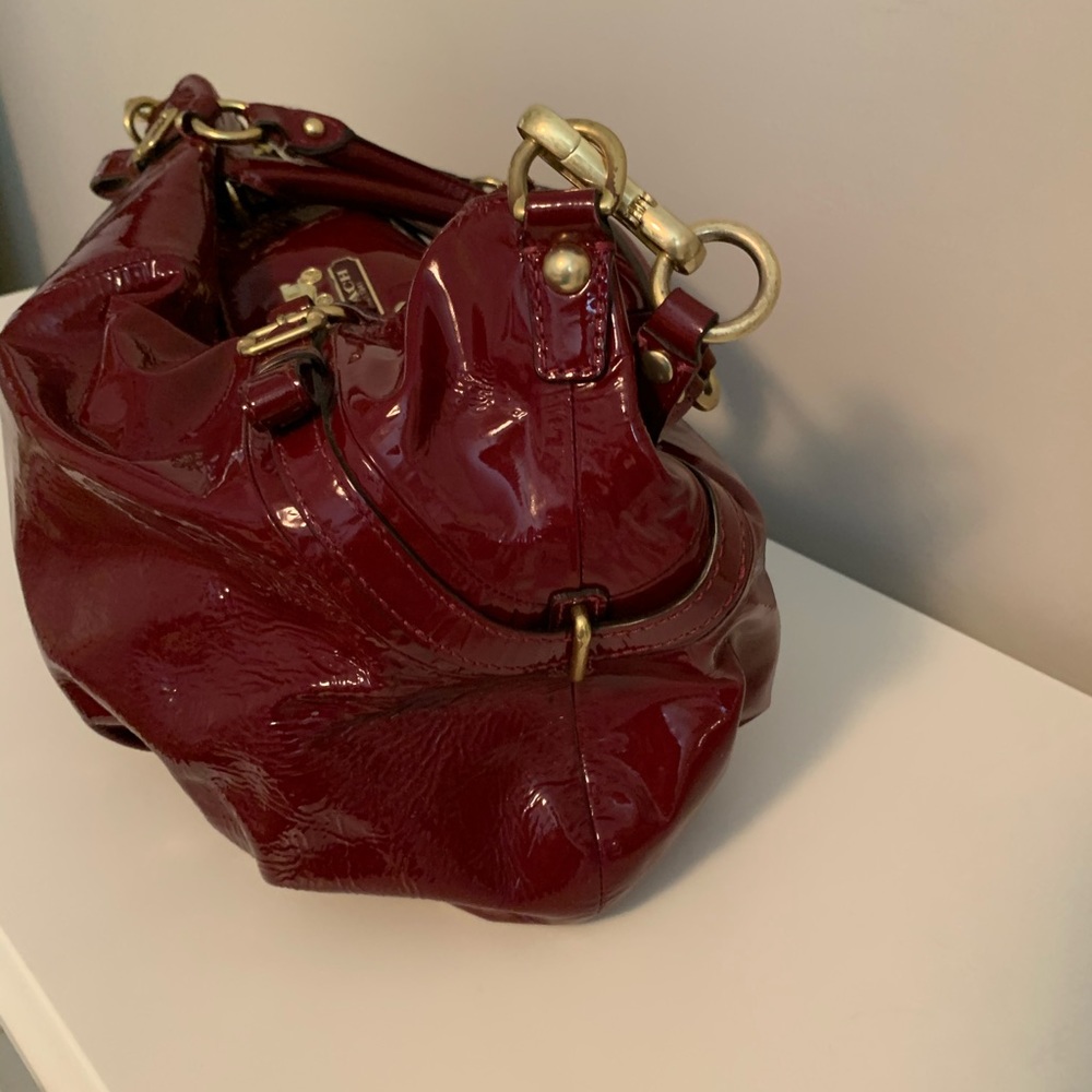 Coach Sophia Patent Leather Large Satchel "Oprah" - Picture 6 of 8